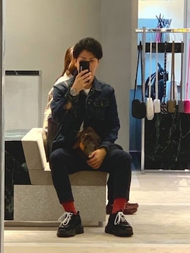 「LouisVuitton」｜「アイテム（デニムジャケット）」を使った、ぶんちゃんさん（メンズ・177cm）の秋コーディネート