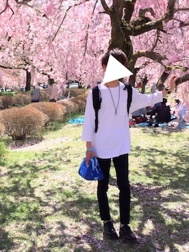 「しまむら（シマムラ）のアイテム（バッグ）」を使った、HAYATOさん（メンズ・169cm）の春コーディネート
