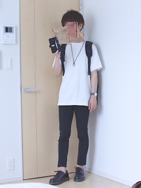 「Dr. Martens（ドクターマーチン）のDr.Martens (ドクターマーチン)/1461 3EYE GIBSON SHOES（その他シューズ）」を使った、HAYATOさん（メンズ・169cm）の春コーディネート