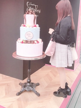 「MAJESTIC LEGON（マジェスティックレゴン）のアイテム（ライダースジャケット）」を使った、𝓡♡さん（レディース・153cm）の冬コーディネート