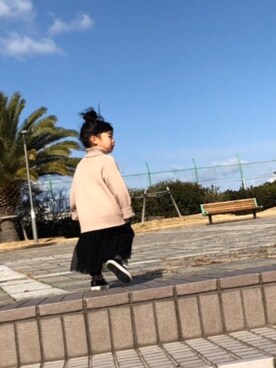 「PEEP ZOOMのアイテム」を使った、chrさん（キッズ・90cm）の冬コーディネート
