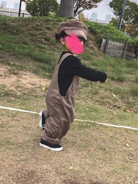 「PEEP ZOOMのアイテム」を使った、chrさん（キッズ・90cm）の冬コーディネート