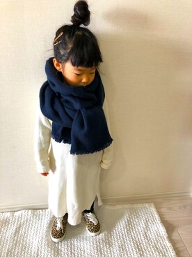 「PEEP ZOOMのアイテム」を使った、chrさん（キッズ・90cm）の冬コーディネート