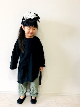 「PEEP ZOOMのアイテム」を使った、chrさん（キッズ・90cm）の春コーディネート