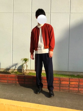 「カシミヤ」｜「アイテム（その他）」を使った、shoさん（メンズ・178cm）の秋コーディネート