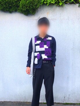 「ETHOSENS（エトセンス）のアイテム（ベルト）」を使った、shoさん（メンズ・178cm）の秋コーディネート