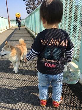 「柴犬」｜HARU‎🐾さん（キッズ・80cm）の春コーディネート