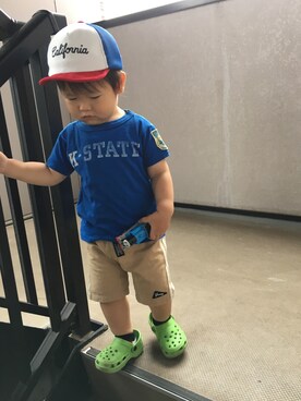 「2歳3ヶ月」｜「アイテム（その他）」を使った、HARU‎🐾さん（キッズ・74cm）の夏コーディネート