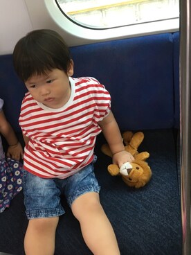 HARU‎🐾さん（キッズ・90cm）の夏コーディネート