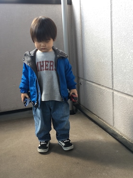 「だぼだぼ」｜「アイテム（その他）」を使った、HARU‎🐾さん（キッズ・90cm）の春コーディネート