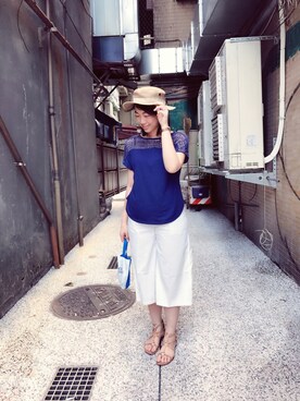 COACHのキャップ（ベージュ系）を使った人気ファッション