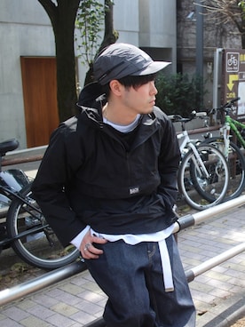 「bach（バッハ）のアイテム」を使った、大木さん（メンズ・171cm）の春コーディネート