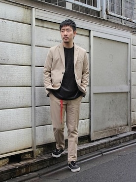 「KANTIAN」｜大木さん（メンズ・171cm）の冬コーディネート