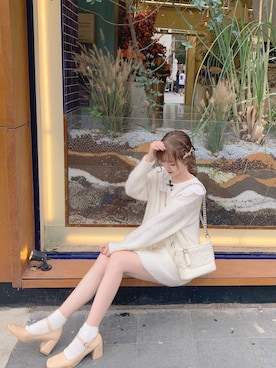 Miu Miu ミュウミュウ 半袖 ニット セーター トップス レディース miu miuのニット/セーターを使った人気ファッション