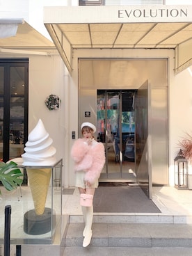 「Swankiss（スワンキス）のアイテム（ハンチング/ベレー帽）」を使った、Nanaa__さん（レディース・162cm）の冬コーディネート