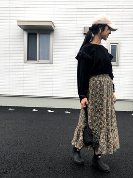 yukariさんの「WOMEN メリノブレンドリブスカート」を使ったコーディネート