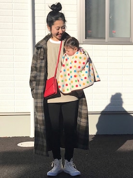 「ロングコート×スキニー」｜yukariさん（レディース・168cm）の冬コーディネート