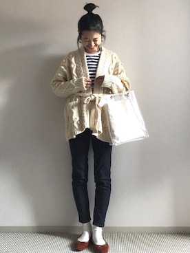 「スリムテーパード」｜yukariさん（レディース・168cm）の冬コーディネート