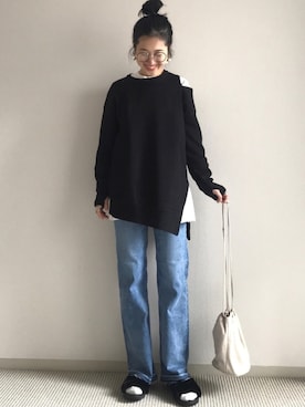 「ヤヌーク」｜「アイテム（アクセサリー）」を使った、yukariさん（レディース・168cm）の冬コーディネート