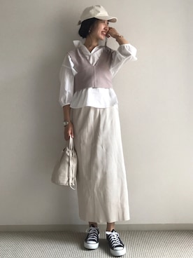 「pairpair」｜「アイテム（帽子）」を使った、yukariさん（レディース・168cm）の春コーディネート