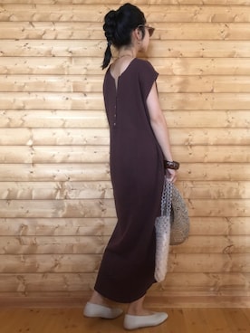 「ビーズバッグ」｜「アイテム（パンプス）」を使った、yukariさん（レディース・168cm）の夏コーディネート
