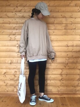 「アクティブ」｜「アイテム（スウェット）」を使った、yukariさん（レディース・168cm）の秋コーディネート