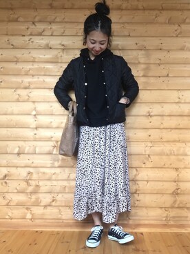「リップスター」｜「アイテム（ノーカラージャケット）」を使った、yukariさん（レディース・168cm）の秋コーディネート
