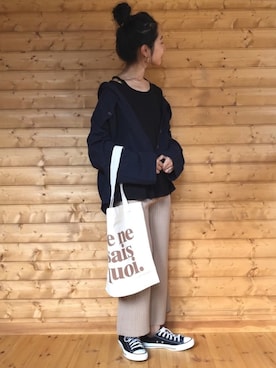 「DHOLIC（ディーホリック）のアイテム（その他アウター）」を使った、yukariさん（レディース・168cm）の秋コーディネート