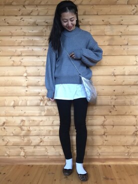 「SENSE OF PLACE by URBAN RESEARCH（センスオブプレイスバイアーバンリサーチ）のアゼルーズセーター（ニット/セーター）」を使った、yukariさん（レディース・168cm）の秋コーディネート