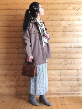 「アントマリーズ」｜「アイテム（カバーオール）」を使った、yukariさん（レディース・168cm）の冬コーディネート