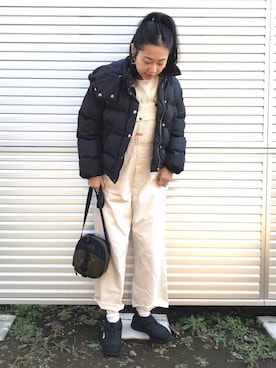 「アントマリーズ」｜「アイテム（オールインワン・サロペット）」を使った、yukariさん（レディース・168cm）の冬コーディネート