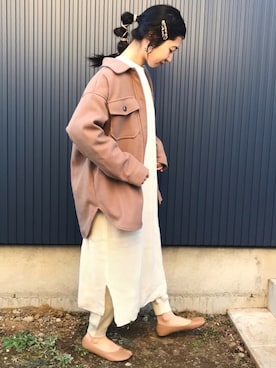 「アントマリーズ」｜「アイテム（カバーオール）」を使った、yukariさん（レディース・168cm）の冬コーディネート