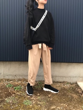 「COTORICA（コトリカ）のミリタリーオールインワン【ジャンプスーツ】（ワンピース）」を使った、yukariさん（レディース・168cm）の冬コーディネート