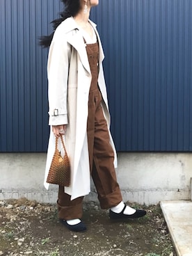 「LEE」｜「アイテム（トレンチコート）」を使った、yukariさん（レディース・168cm）の春コーディネート
