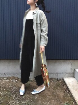 「EVOL(EVOL)」｜「アイテム（バレエシューズ）」を使った、yukariさん（レディース・168cm）の春コーディネート