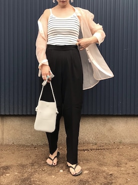 「PAPILLONNER（パピヨネ）のアイテム（リング）」を使った、yukariさん（レディース・168cm）の夏コーディネート