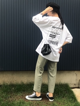 「GeeRA」｜「アイテム（ハンチング/ベレー帽）」を使った、yukariさん（レディース・168cm）の夏コーディネート
