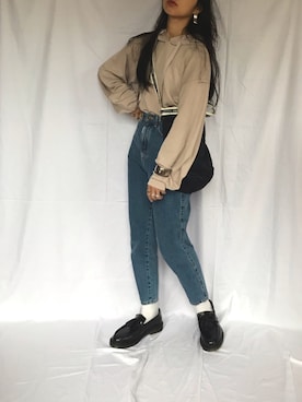 「リップスター」｜「アイテム（アクセサリー）」を使った、yukariさん（レディース・168cm）の秋コーディネート