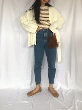 「ビーズバッグ」｜「アイテム（パンプス）」を使った、yukariさん（レディース・168cm）の秋コーディネート