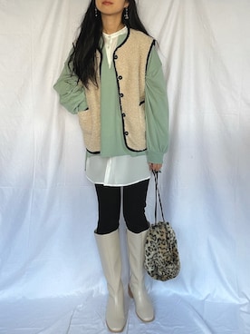 「リップスター」｜「アイテム（ブーツ）」を使った、yukariさん（レディース・168cm）の秋コーディネート