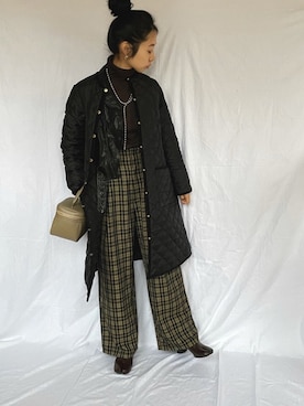 「Traditional Weatherwear」｜「アイテム（ライダースジャケット）」を使った、yukariさん（レディース・168cm）の秋コーディネート