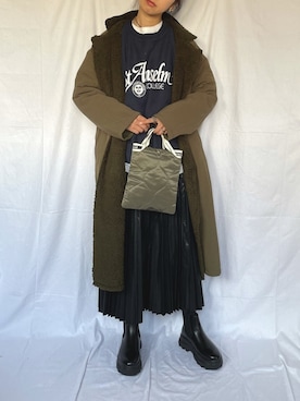 「厚底」｜「アイテム（その他アウター）」を使った、yukariさん（レディース・168cm）の秋コーディネート
