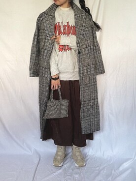 「SUGAR BISKET（シュガービスケット）のアイテム（その他アウター）」を使った、yukariさん（レディース・168cm）の冬コーディネート