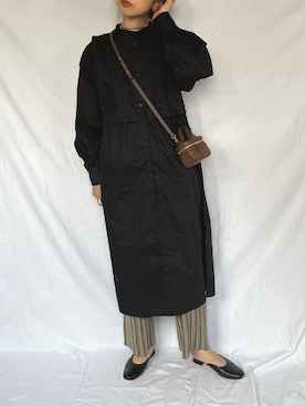 「ap retro（アプレトロ）のアイテム（シャツワンピース）」を使った、yukariさん（レディース・168cm）の春コーディネート