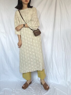 「petitcro（プティクロ）のpetitcro  ワイドバングル PCKB1901001（バングル/リストバンド）」を使った、yukariさん（レディース・168cm）の春コーディネート