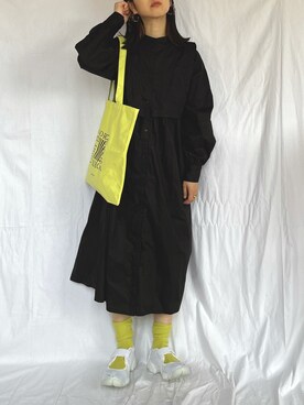 「ap retro（アプレトロ）のアイテム（シャツワンピース）」を使った、yukariさん（レディース・168cm）の春コーディネート