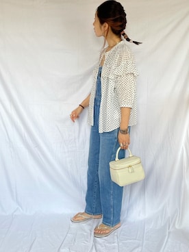 「EDWIN（エドウィン）のアイテム（オールインワン・サロペット）」を使った、yukariさん（レディース・168cm）の夏コーディネート
