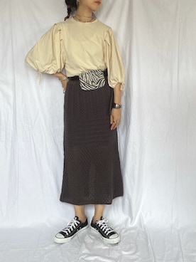 「NUMBERING（ナンバリング）のアイテム」を使った、yukariさん（レディース・168cm）の夏コーディネート