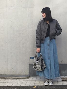 「casselini」｜「アイテム（その他アウター）」を使った、田山総子さん（レディース・160cm）の冬コーディネート