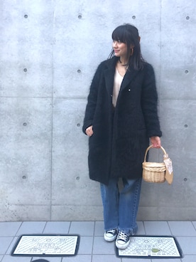 「カコバッグ」｜田山総子さん（レディース・160cm）の冬コーディネート